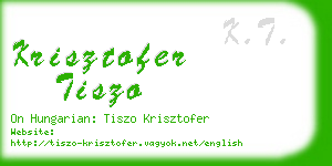 krisztofer tiszo business card